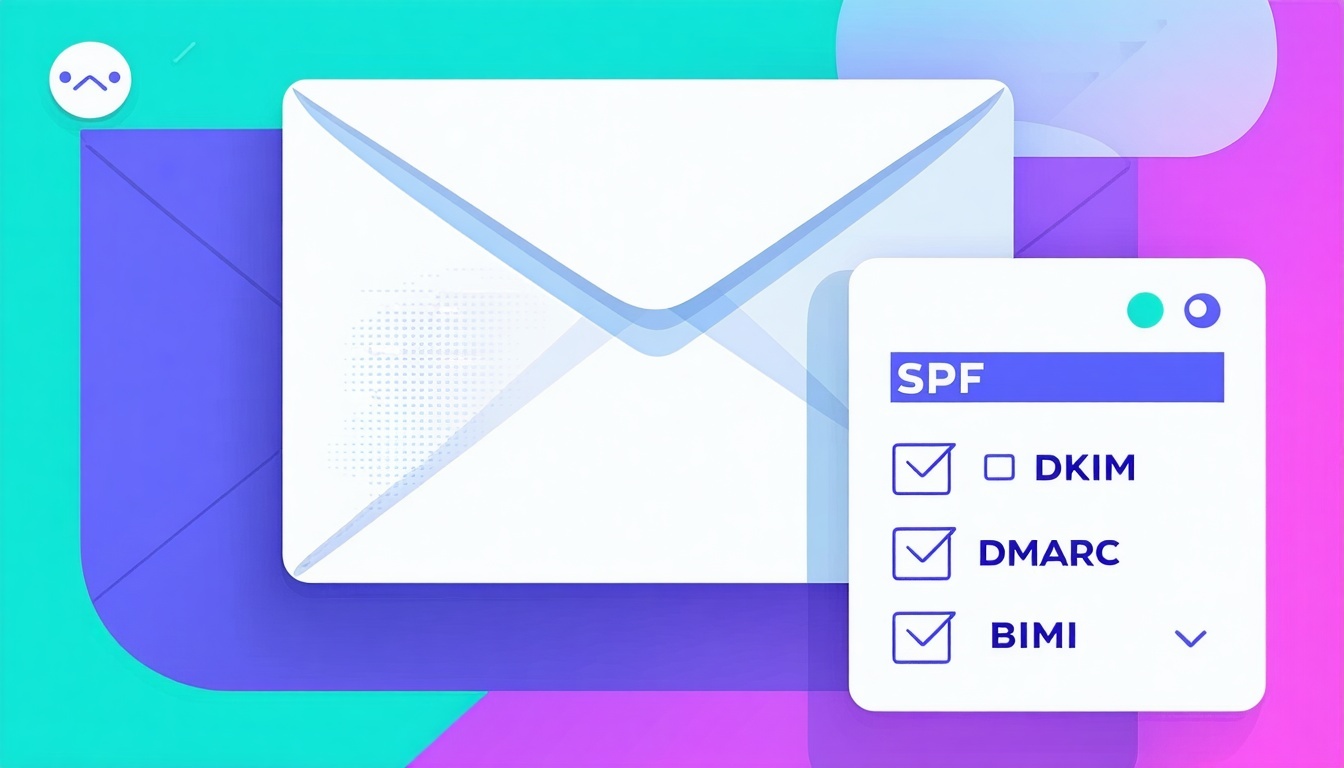 Kontrol af e-mailrevision for SPF DKIM DMARC og BIMI